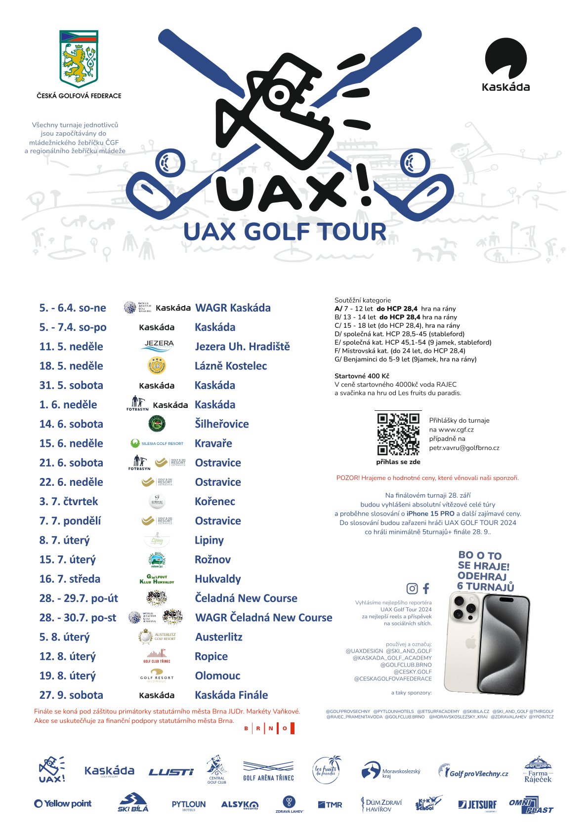 Leták UAX GOLF TOUR 2025